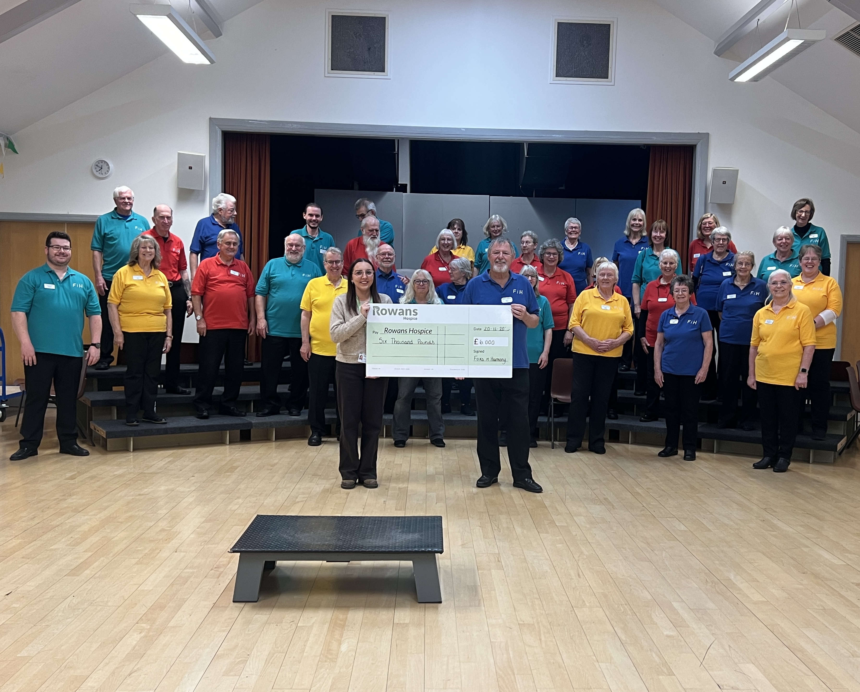 Cheque Presentation to Rowans Hospice Cheque Presentation to Rowans Hospice